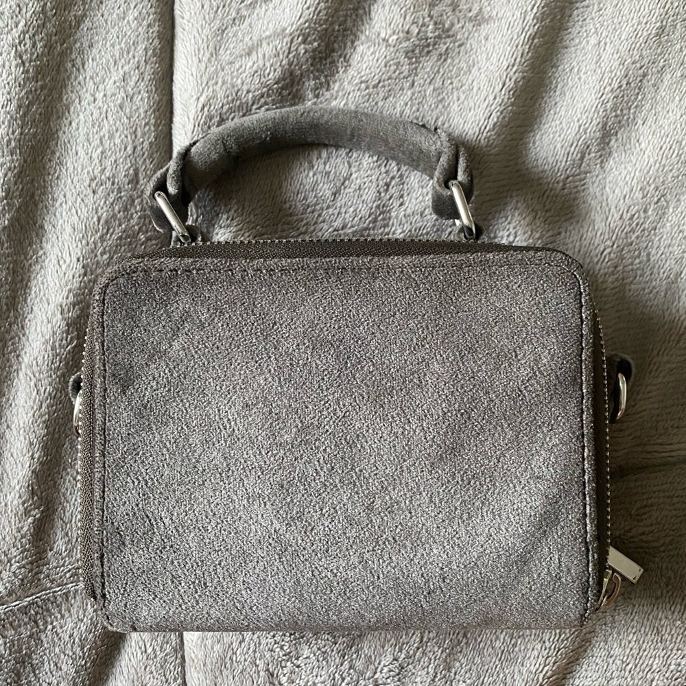 Grey Velvet Crossbody